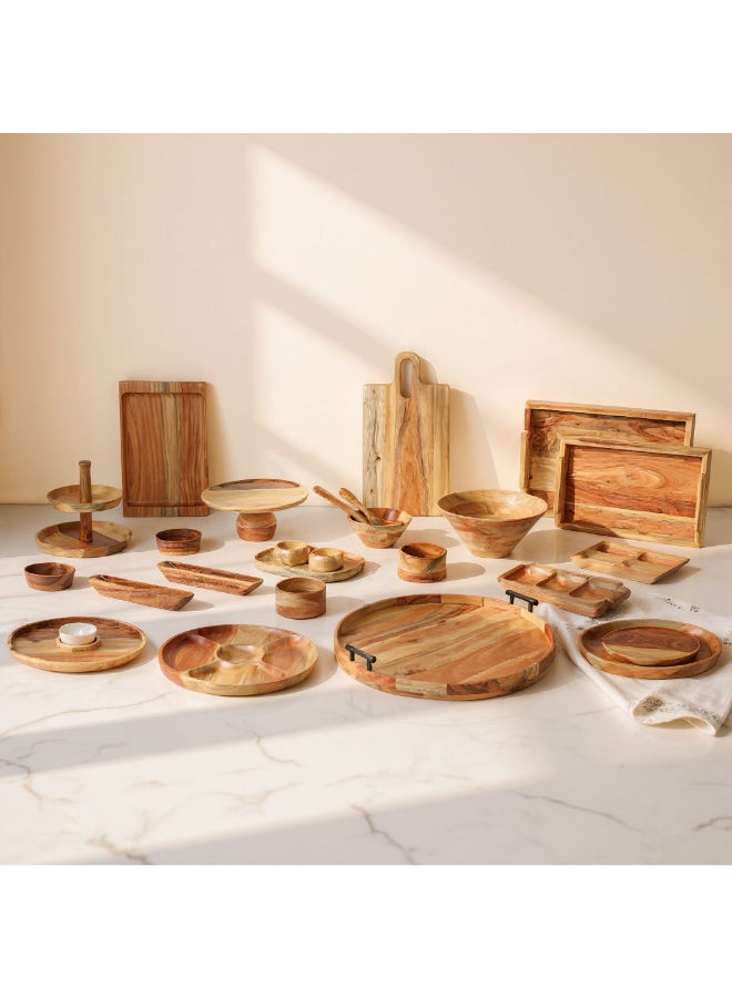 Home Box Albero Round Wooden Tray - Natural Finish - Image 4